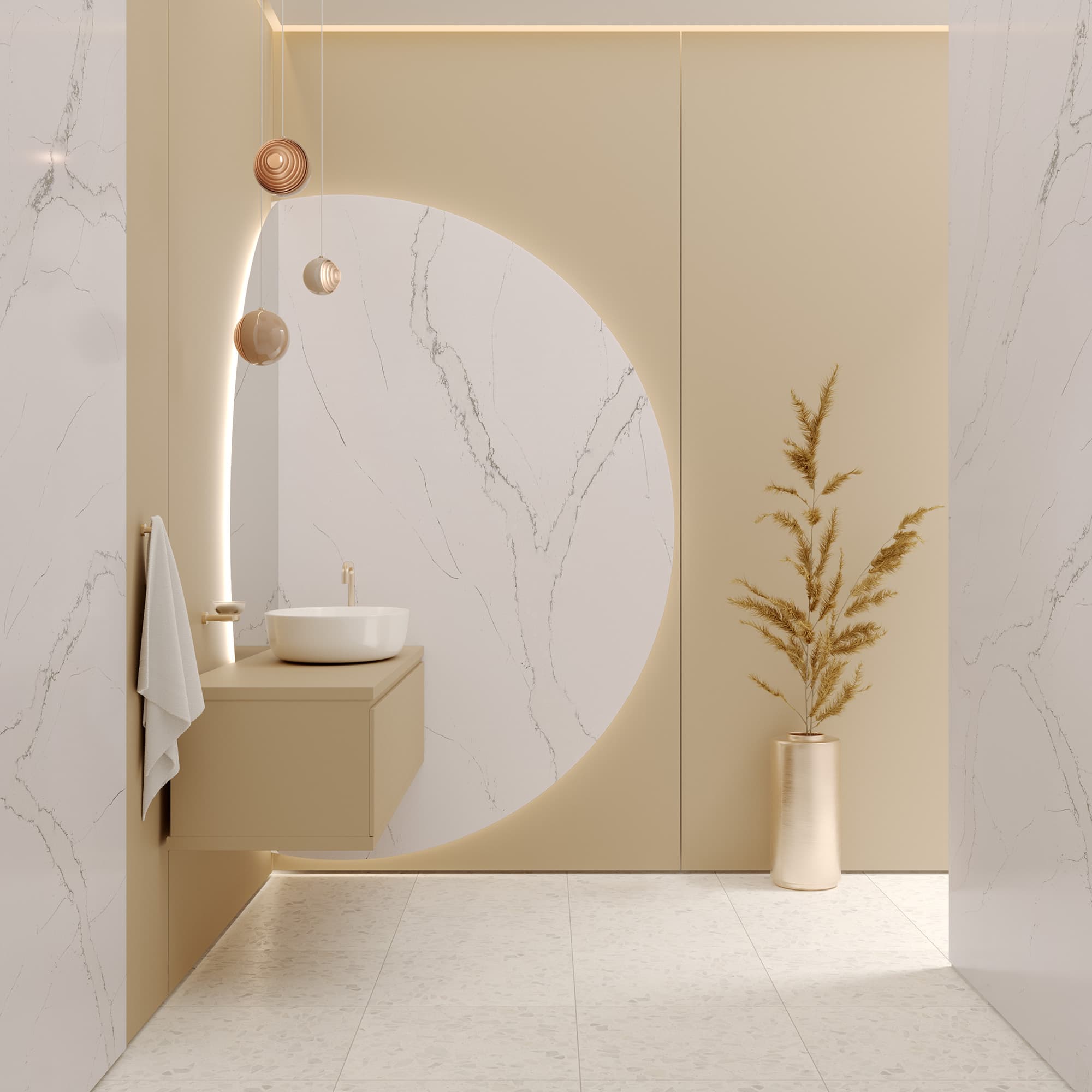 Technistone Calacatta Serchio — Kvartsi — vaade 8