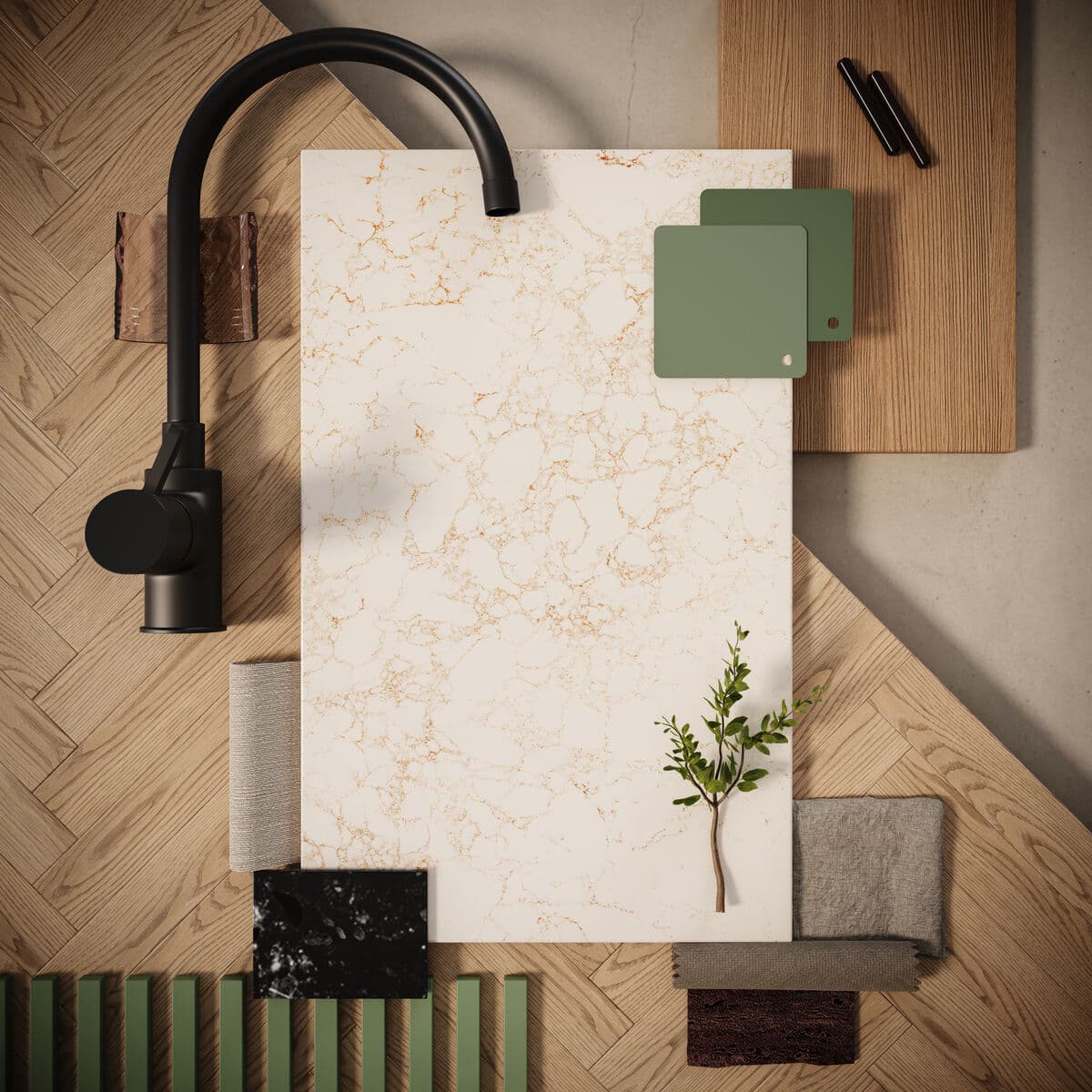 Caesarstone Goldfinch — Кварц — vaade 5