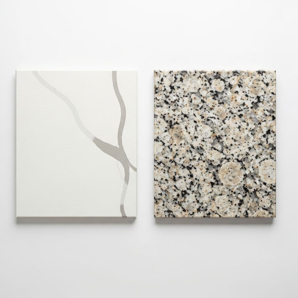 Graniittitaso ja kvartsitaso vierekkäin
